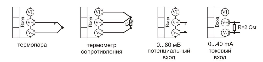 Схема подключения термопары к контроллеру